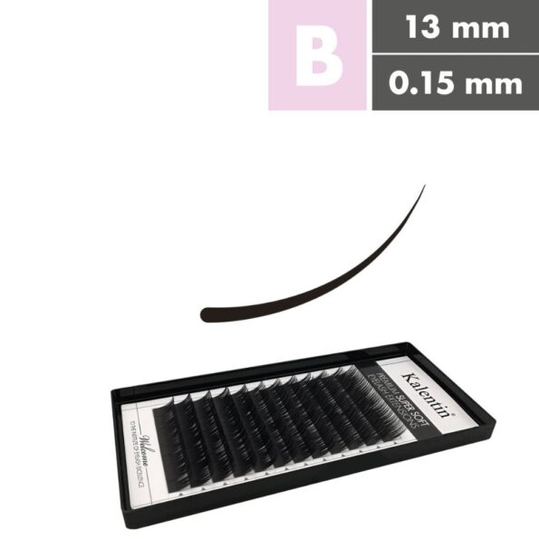 Kalentin Extensiones De Pestañas Clásicas Curva B 0,15 13mm